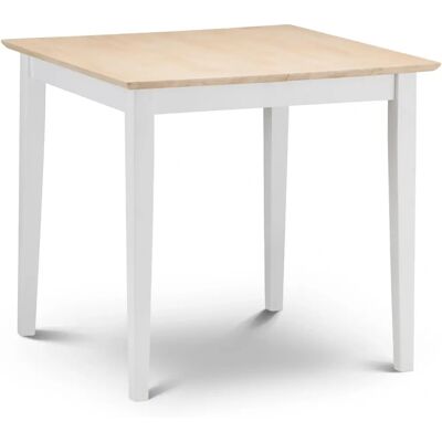 Julian Bowen Rufford 80cm Ivory Natural Extending Dining Table Julian Bowen Rufford 80cm Ivory Natural Extending Dining Table