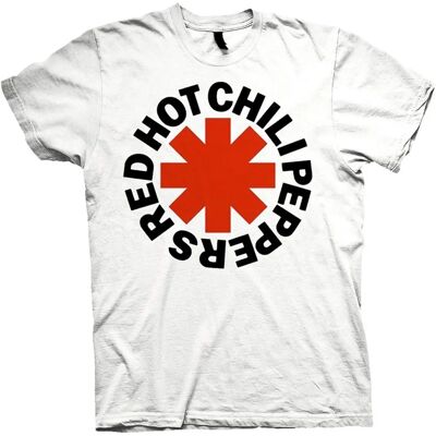 Red Hot Chili Peppers White XL Unisex T-Shirt - Classic Logo Red Hot Chili Peppers White XL Unisex T-Shirt - Classic Logo