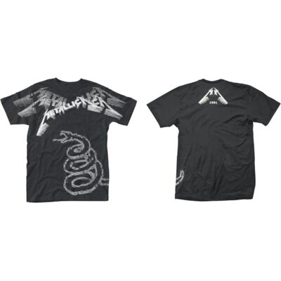 Metallica Black Album Blekt Överallt Svart XL - T-Shirt Metallica Black Album Blekt Överallt Svart XL - T-Shirt