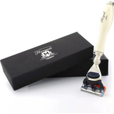 Haryali London - Ergonomic 5 Edge Razor - Ivory - Razor - Publicité Haryali London - Ergonomic 5 Edge Razor - Ivory - Razor - Publicité