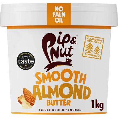 Pip & Nut Almond Butter - 1kg - No Palm Oil - No Sugar - Natural Nut Butter Pip & Nut Almond Butter - 1kg - No Palm Oil - No Sugar - Natural Nut Butter