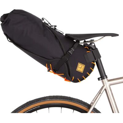Sacoche de selle Restrap et sac étanche - 14L Noir/Orange - Publicité Sacoche de selle Restrap et sac étanche - 14L Noir/Orange - Publicité