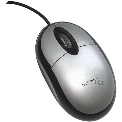 Techair XM301v2 Grey Ambidextrous Optical USB Mouse - Office Techair XM301v2 Grey Ambidextrous Optical USB Mouse - Office