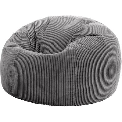 Icon Grau Corduroy Klassischer Sitzsack - Sitzsack Icon Grau Corduroy Klassischer Sitzsack - Sitzsack