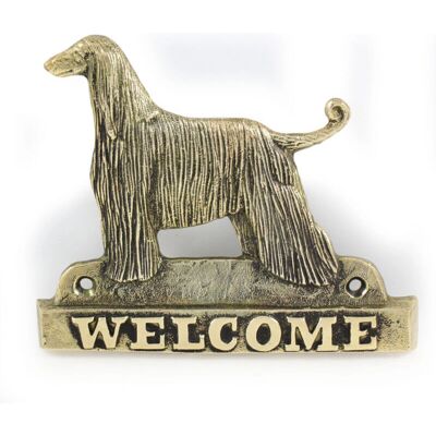 Art-Dog - Lebrel afgano - enseigne de porte - Publicité Art-Dog - Lebrel afgano - enseigne de porte - Publicité