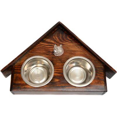 Art-Dog - Two-Bowl Stand - Madera - Soporte de cuencos para perros Art-Dog - Two-Bowl Stand - Madera - Soporte de cuencos para perros