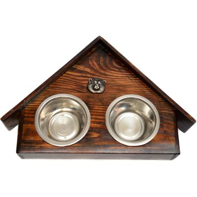 Art-Dog - House-Stand - Drewno - 2 miski - Stojak na miski dla psa Art-Dog - House-Stand - Drewno - 2 miski - Stojak na miski dla psa