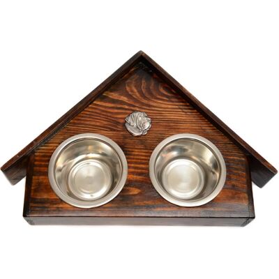 Fila Brasileiro - Mastín Brasileño - wooden - Dog Bowl Stand Fila Brasileiro - Mastín Brasileño - wooden - Dog Bowl Stand