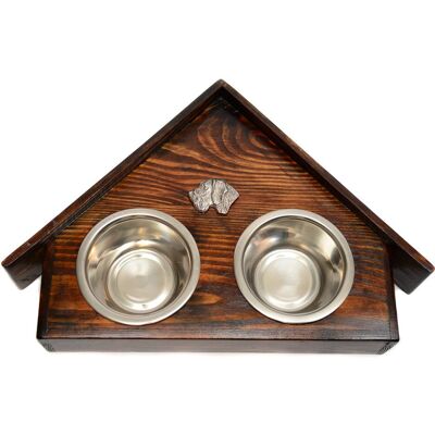 Drahthaar - Two-Bowl Stand - Naturalne drewno - Stojak na miski dla psa Drahthaar - Two-Bowl Stand - Naturalne drewno - Stojak na miski dla psa