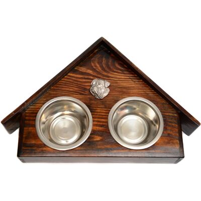 Generic - Double Bowl Stand - wooden, dog-house - Dog bowl stand Generic - Double Bowl Stand - wooden, dog-house - Dog bowl stand