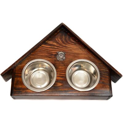 Griffon Bruxellois - DBS - Wooden - 2x2.8L - stojak na miski dla psów Griffon Bruxellois - DBS - Wooden - 2x2.8L - stojak na miski dla psów
