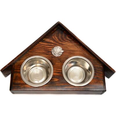 Art-Dog - Two-Bowl Wooden Stand - Comedero para perros Art-Dog - Two-Bowl Wooden Stand - Comedero para perros