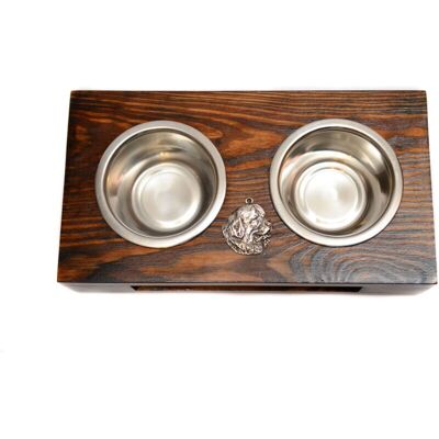 Terranova - Two-Bowl Wood - Dog Bowl Stand Terranova - Two-Bowl Wood - Dog Bowl Stand