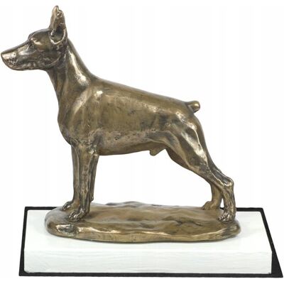 Figurina de perro Doberman - Base blanca - Tipo de perro Figurina de perro Doberman - Base blanca - Tipo de perro
