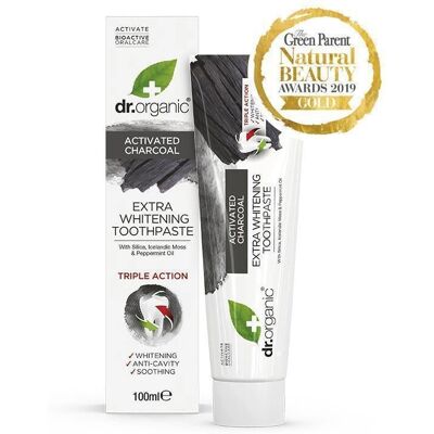 Dr. Organic Extra Whitening Charcoal Toothpaste (100ml) Dr. Organic Extra Whitening Charcoal Toothpaste (100ml)