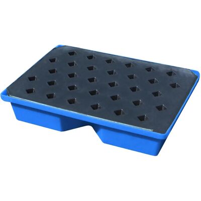 Bandeja de palet de PE con rejilla - 40L, Azul claro Bandeja de palet de PE con rejilla - 40L, Azul claro