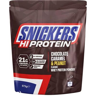 Snickers Høy Protein 875g - Melkesjokolade Karamell & Peanøtt - Protein Pulver Snickers Høy Protein 875g - Melkesjokolade Karamell & Peanøtt - Protein Pulver