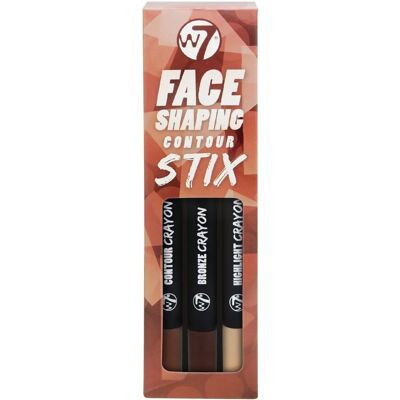 W7 Face Shaping 3 Contour Stix - Make-up Konturset W7 Face Shaping 3 Contour Stix - Make-up Konturset