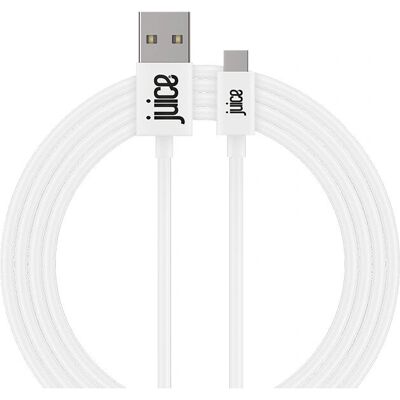 Juice - JUI-CABLE-TYPEC-2M-RND-WHT - 2m - USB-A to USB-C - Cable Juice - JUI-CABLE-TYPEC-2M-RND-WHT - 2m - USB-A to USB-C - Cable