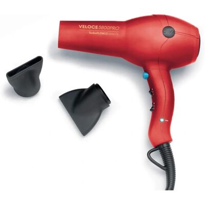 Diva Pro Styling Veloce 3800 Pro Hajszárító - Ionos, 2200W - Piros Diva Pro Styling Veloce 3800 Pro Hajszárító - Ionos, 2200W - Piros