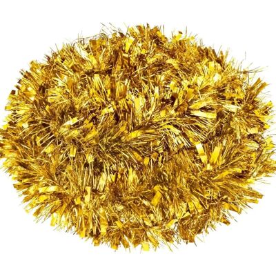 Shatchi Gold Thick Chunky Christmas Tinsel Garland - 48/96 Pc Shatchi Gold Thick Chunky Christmas Tinsel Garland - 48/96 Pc