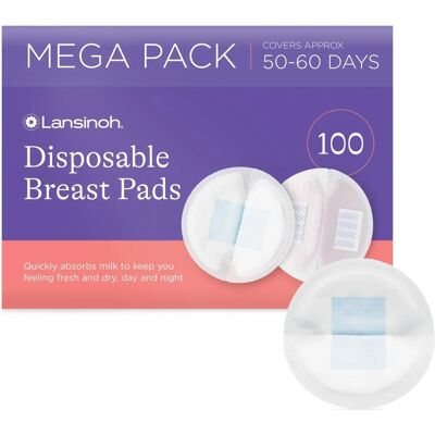 Lansinoh Blue Lock - 100 Disposable Breast Pads Lansinoh Blue Lock - 100 Disposable Breast Pads