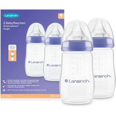 Lansinoh NaturalWave Babyflaschen 240ml 2er Pack Lansinoh NaturalWave Babyflaschen 240ml 2er Pack
