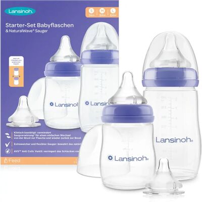 Set di avvio Lansinoh - Biberon e Tettarelle Natural Wave Set di avvio Lansinoh - Biberon e Tettarelle Natural Wave