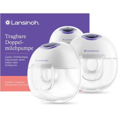 Lansinoh Doppio Sgonfiante Portatile - Senza mani, Silenzioso, Compatto Lansinoh Doppio Sgonfiante Portatile - Senza mani, Silenzioso, Compatto