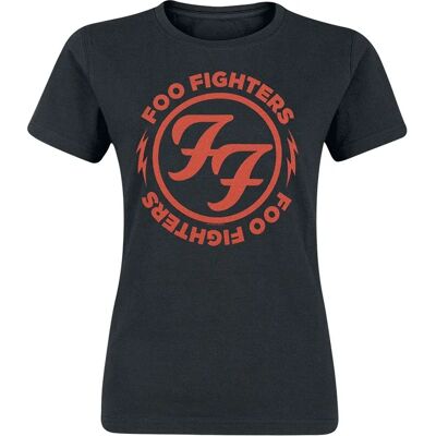 Foo Fighters Logo Punainen Kierre T-Paita - Lyhythihainen - Musta Foo Fighters Logo Punainen Kierre T-Paita - Lyhythihainen - Musta