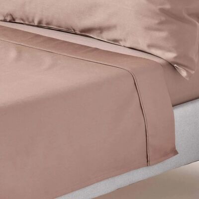 Homescapes Organic Cotton Flat Sheet 400 TC brown Single - Bed sheet Homescapes Organic Cotton Flat Sheet 400 TC brown Single - Bed sheet