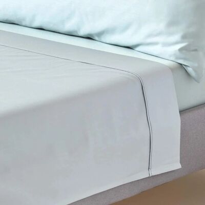 Homescapes Organic Cotton Flat Sheet - Duck Egg Blue - Double - 400 TC Homescapes Organic Cotton Flat Sheet - Duck Egg Blue - Double - 400 TC