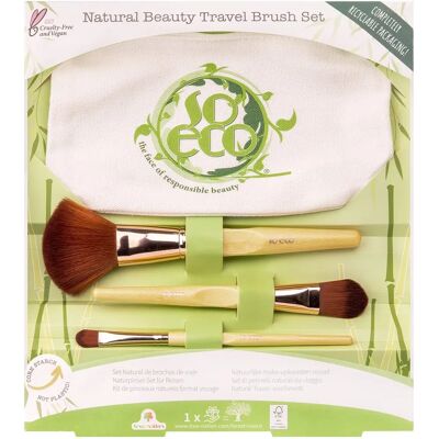 So Eco Natural Beauty Set de Brochas de Viaje - Brochas de Maquillaje So Eco Natural Beauty Set de Brochas de Viaje - Brochas de Maquillaje