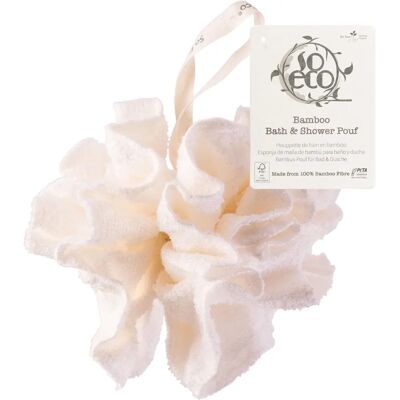 So Eco Bamboo Bath & Shower Pouf - Natural exfoliating sponge for body So Eco Bamboo Bath & Shower Pouf - Natural exfoliating sponge for body