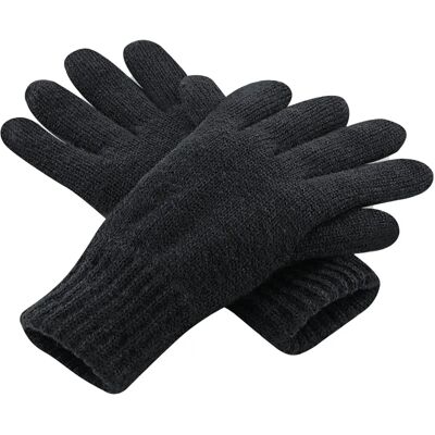 Beechfield Klassiske Thinsulate-Handsker - Unisex Sort L-XL Beechfield Klassiske Thinsulate-Handsker - Unisex Sort L-XL