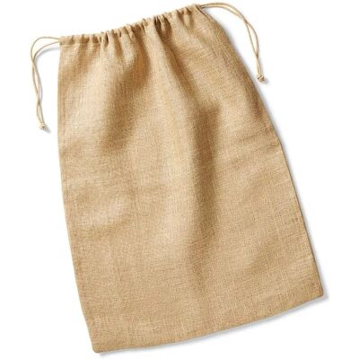 Westford Mill Jute-Aufbewahrungstasche - Beige - Toiletten- & Zubehörbeutel Westford Mill Jute-Aufbewahrungstasche - Beige - Toiletten- & Zubehörbeutel