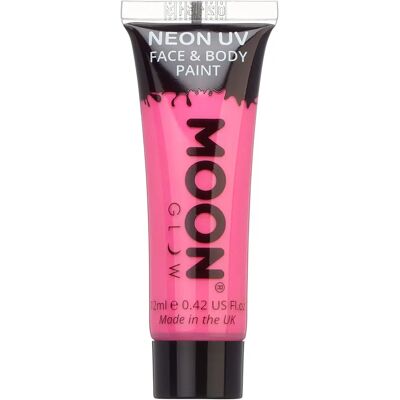 Peinture pour le visage UV Néon Intense Moon Glow - Rose Foncé - Maquillage - Publicité Peinture pour le visage UV Néon Intense Moon Glow - Rose Foncé - Maquillage - Publicité