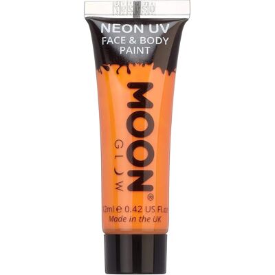 Peinture pour visage UV Neon Moon Glow Intense - Orange - Peinture pour visage Peinture pour visage UV Neon Moon Glow Intense - Orange - Peinture pour visage