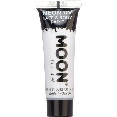 Peinture visage UV néon intense Moon Glow - Blanc - Peinture visage - Publicité Peinture visage UV néon intense Moon Glow - Blanc - Peinture visage - Publicité