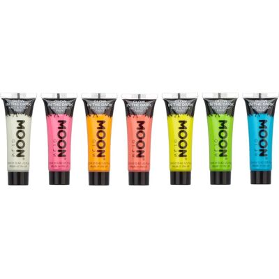 Moon Glow Maquillage visage phosphorescent - Ensemble de 7 - Publicité Moon Glow Maquillage visage phosphorescent - Ensemble de 7 - Publicité