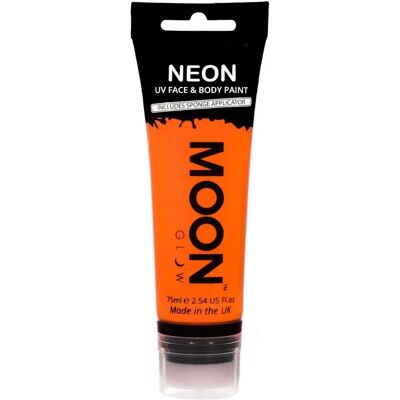 Moon Glow - 75ml Peinture pour visage UV néon avec éponge - Orange intense - Peinture visage - Publicité Moon Glow - 75ml Peinture pour visage UV néon avec éponge - Orange intense - Peinture visage - Publicité