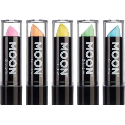Moon Glow Ensemble de 5 Rouge à Lèvres Neon UV Pastel - Rouge à lèvres - Publicité Moon Glow Ensemble de 5 Rouge à Lèvres Neon UV Pastel - Rouge à lèvres - Publicité
