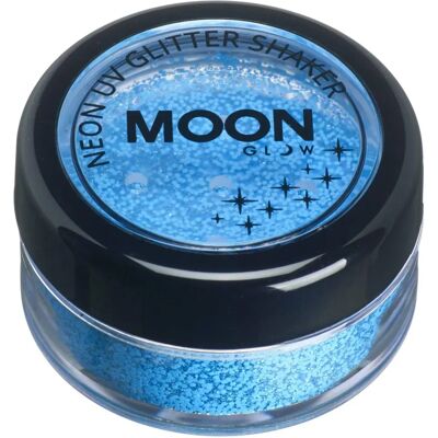 Moon Glow - Neon UV Glitter Shakers - Bleu - Certifié cosmétique - Publicité Moon Glow - Neon UV Glitter Shakers - Bleu - Certifié cosmétique - Publicité