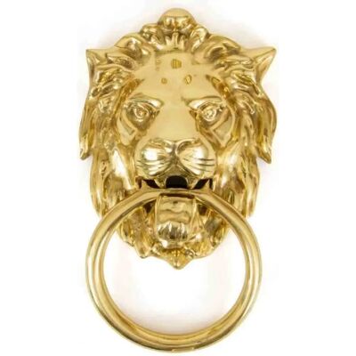 From the Anvil 33020 Lion Head Door Knocker - Polished Brass From the Anvil 33020 Lion Head Door Knocker - Polished Brass