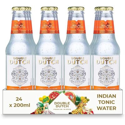 Double Dutch Indian Tonic Water - 24 Bottles - Carbonated Drink Double Dutch Indian Tonic Water - 24 Bottles - Carbonated Drink