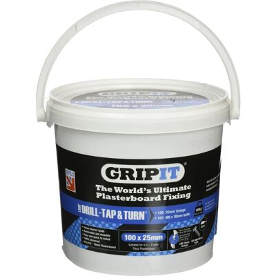 Gripit Blue Fixings - 100 pcs for drywall mounting Gripit Blue Fixings - 100 pcs for drywall mounting