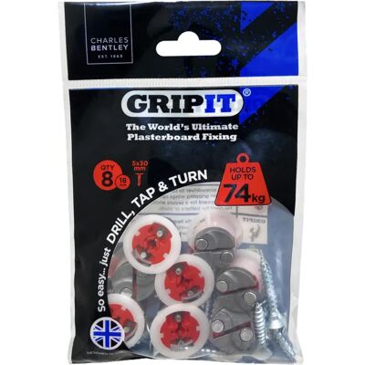 Gripit GP188 Red Plasterboard Fixings - Plasterboard Fixings Gripit GP188 Red Plasterboard Fixings - Plasterboard Fixings