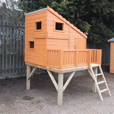 Shire Command Post Kids Wooden Playhouse - 6' x 4' with Platform & Safety Features Shire Command Post Kids Wooden Playhouse - 6' x 4' with Platform & Safety Features