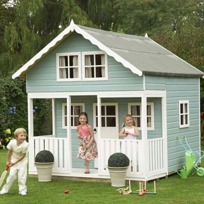 Shire Brown and Grey 8x10ft Wooden Playhouse - Playhouse Shire Brown and Grey 8x10ft Wooden Playhouse - Playhouse