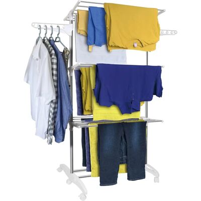 Hyfive Stainless Steel 3-Tier Foldable Clothes Airer - Large Hyfive Stainless Steel 3-Tier Foldable Clothes Airer - Large